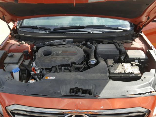 5NPE34AB5FH155398 - 2015 HYUNDAI SONATA SPO ORANGE photo 7