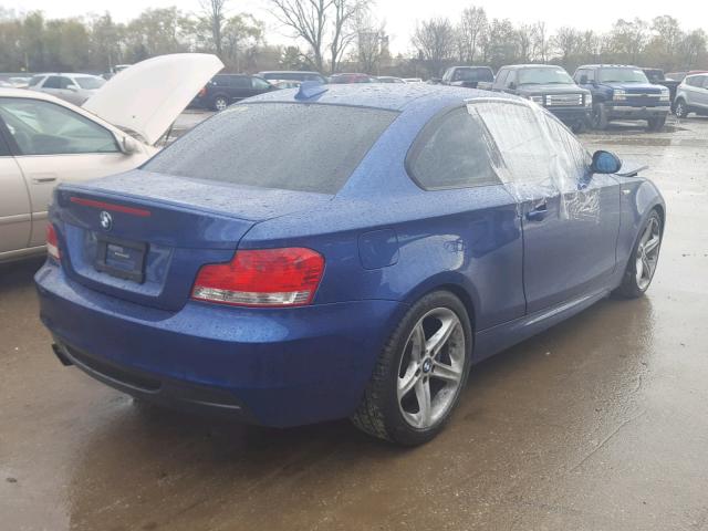 WBAUC73588VF24892 - 2008 BMW 135 I BLUE photo 4