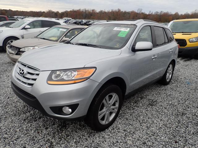 5NMSK4AG6AH375723 - 2010 HYUNDAI SANTA FE L SILVER photo 2