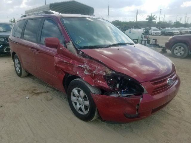 KNDMG4C33A6360727 - 2010 KIA SEDONA LX RED photo 1