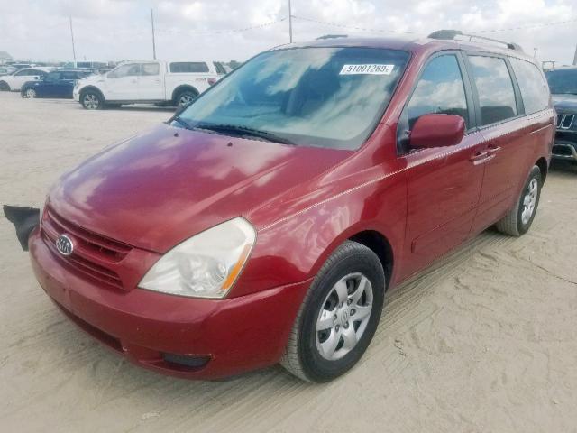 KNDMG4C33A6360727 - 2010 KIA SEDONA LX RED photo 2