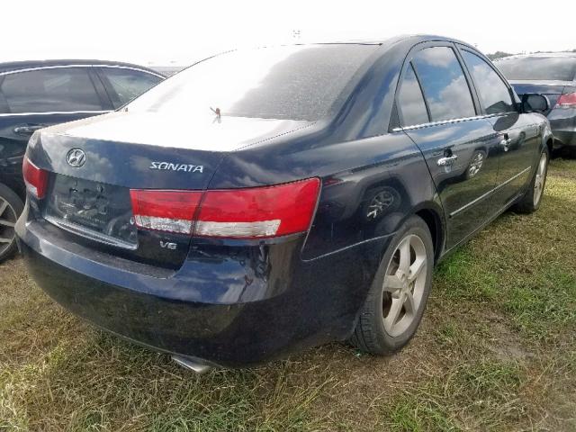 5NPEU46F96H068791 - 2006 HYUNDAI SONATA GLS BLACK photo 4