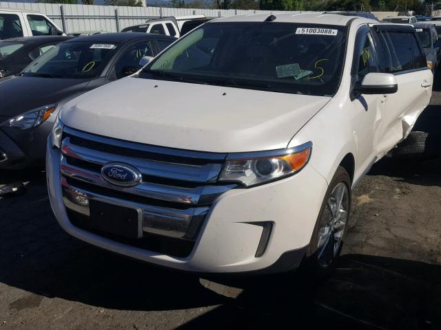 2FMDK4KC7DBA14357 - 2013 FORD EDGE LIMIT WHITE photo 2