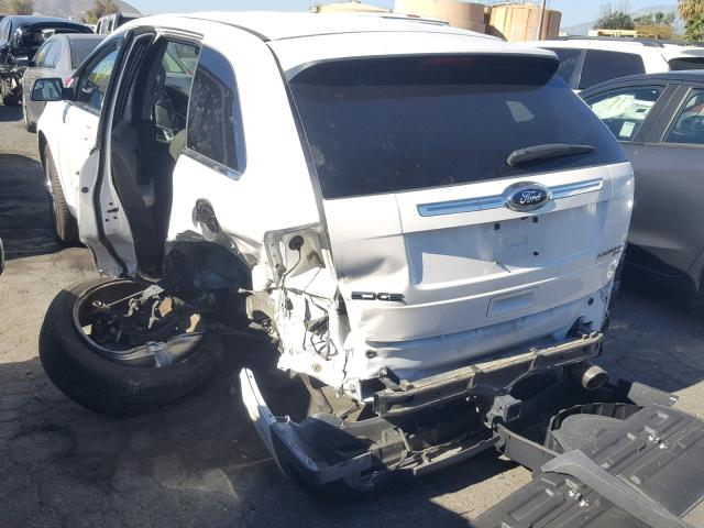 2FMDK4KC7DBA14357 - 2013 FORD EDGE LIMIT WHITE photo 3