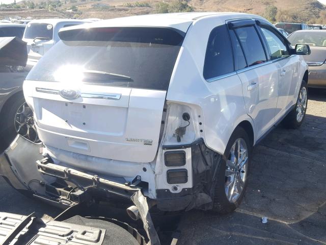 2FMDK4KC7DBA14357 - 2013 FORD EDGE LIMIT WHITE photo 4