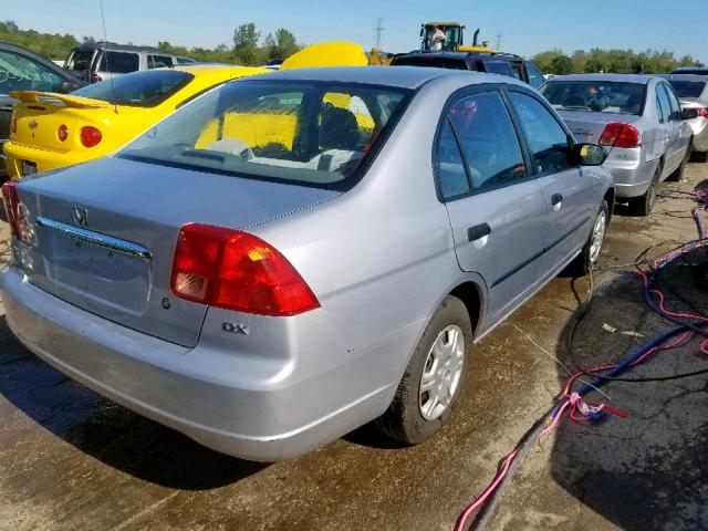 2HGES15211H578154 - 2001 HONDA CIVIC DX SILVER photo 4