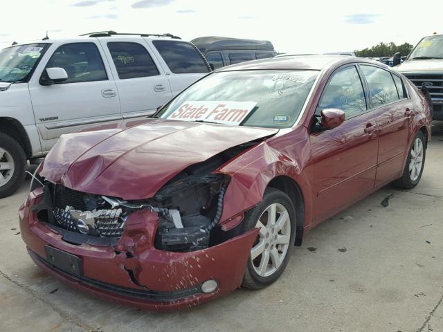 1N4BA41E14C871751 - 2004 NISSAN MAXIMA SE BURGUNDY photo 2