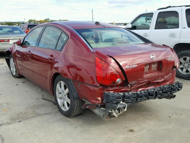 1N4BA41E14C871751 - 2004 NISSAN MAXIMA SE BURGUNDY photo 3