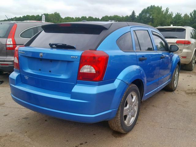 1B3HB48B68D587210 - 2008 DODGE CALIBER SX BLUE photo 4