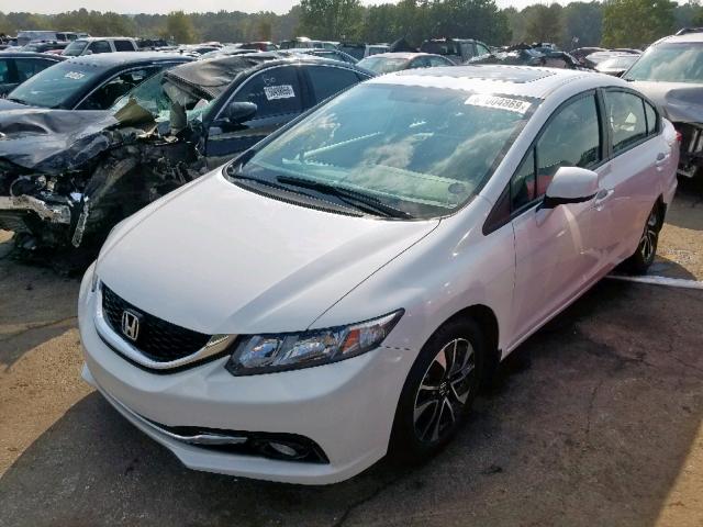 19XFB2F94DE087078 - 2013 HONDA CIVIC EXL WHITE photo 2