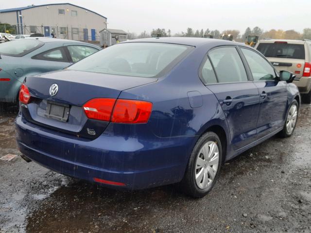 3VW2K7AJ6DM364328 - 2013 VOLKSWAGEN JETTA BASE Կապույտ լուսանկար 4