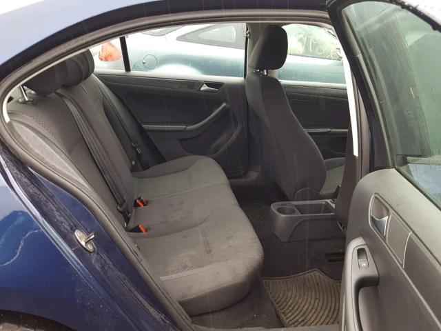 3VW2K7AJ6DM364328 - 2013 VOLKSWAGEN JETTA BASE Կապույտ լուսանկար 6