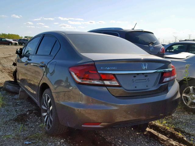 19XFB2F93FE051398 - 2015 HONDA CIVIC EXL 棕色 照片 3