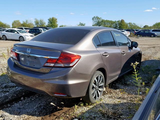 19XFB2F93FE051398 - 2015 HONDA CIVIC EXL 棕色 照片 4