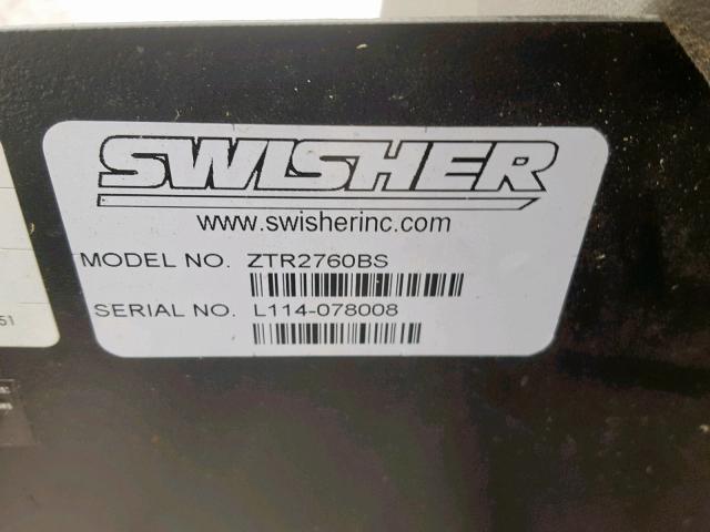 ZTR2760BS - 2017 SWIS 66 MOWER GRAY photo 10