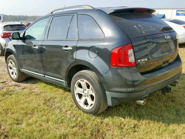 2FMDK3JC4BBA27320 - 2011 FORD EDGE SEL BLACK photo 3