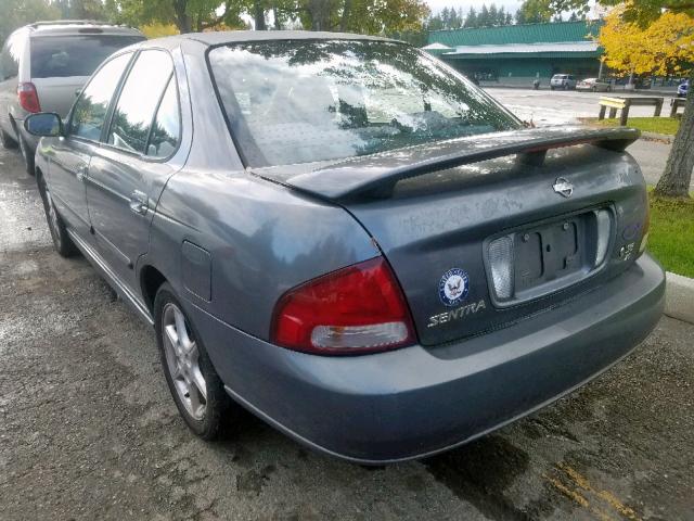 3N1BB51D01L121622 - 2001 NISSAN SENTRA SE GRAY photo 3