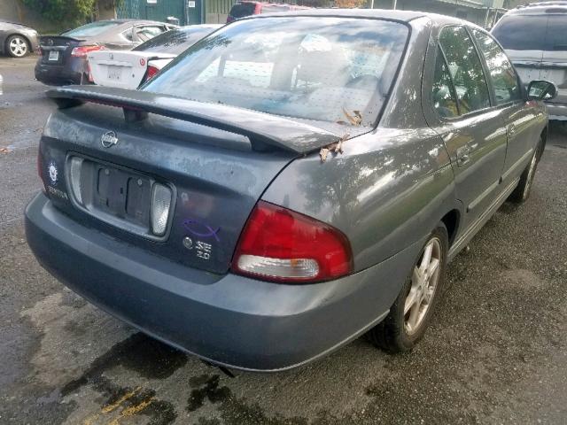 3N1BB51D01L121622 - 2001 NISSAN SENTRA SE GRAY photo 4