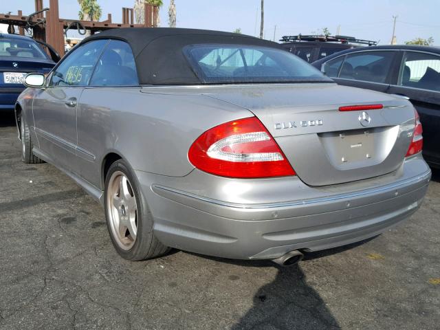 WDBTK75G04T030365 - 2004 MERCEDES-BENZ CLK 500 GRAY photo 3