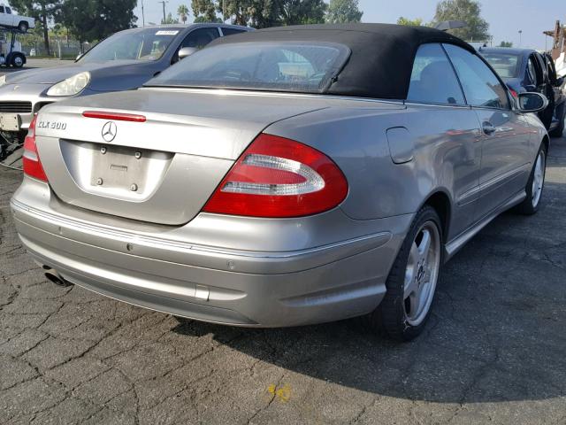 WDBTK75G04T030365 - 2004 MERCEDES-BENZ CLK 500 GRAY photo 4