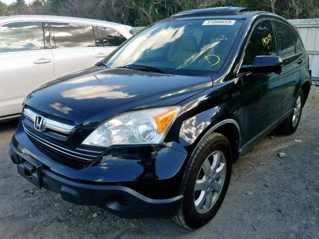 JHLRE48798C041466 - 2008 HONDA CR-V EXL BLACK photo 2