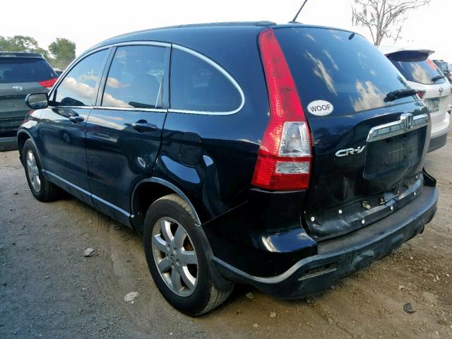 JHLRE48798C041466 - 2008 HONDA CR-V EXL BLACK photo 3