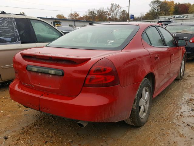 2G2WP552X81175907 - 2008 PONTIAC GRAND PRIX RED photo 4
