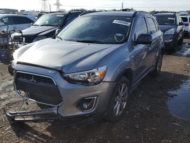 4A4AP5AU6DE023475 - 2013 MITSUBISHI OUTLANDER GRAY photo 2