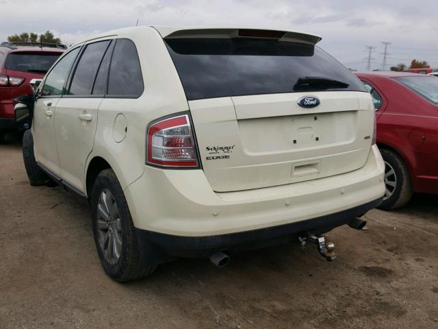 2FMDK38C18BB05759 - 2008 FORD EDGE SEL CREAM photo 3