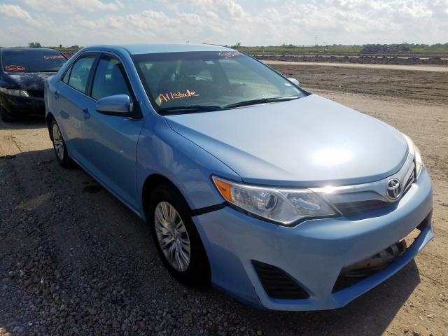 4T4BF1FKXDR327737 - 2013 TOYOTA CAMRY L BLUE photo 1