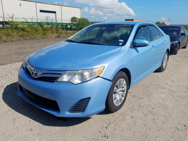 4T4BF1FKXDR327737 - 2013 TOYOTA CAMRY L BLUE photo 2
