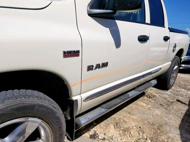 1D7HA18288J163650 - 2008 DODGE RAM 1500 S CREAM photo 9