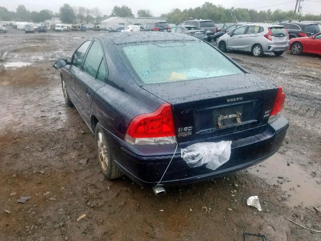 YV1RH592362524476 - 2006 VOLVO S60 2.5T BLUE photo 3