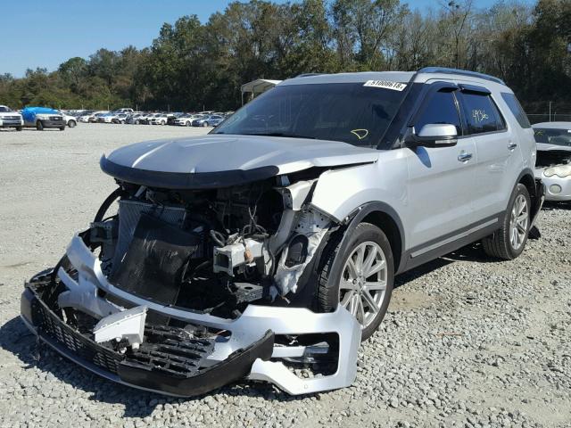 1FM5K7F86GGC90294 - 2016 FORD EXPLORER L SILVER photo 2