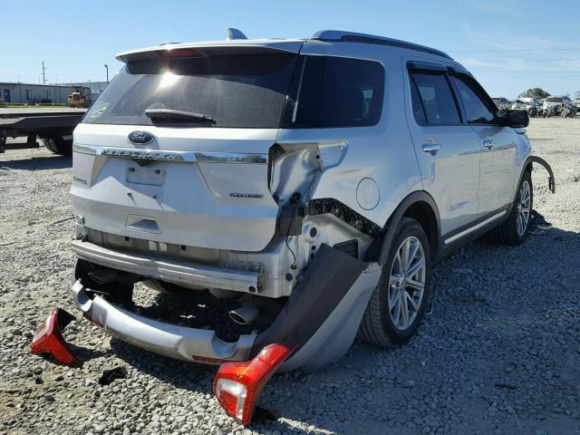 1FM5K7F86GGC90294 - 2016 FORD EXPLORER L SILVER photo 4