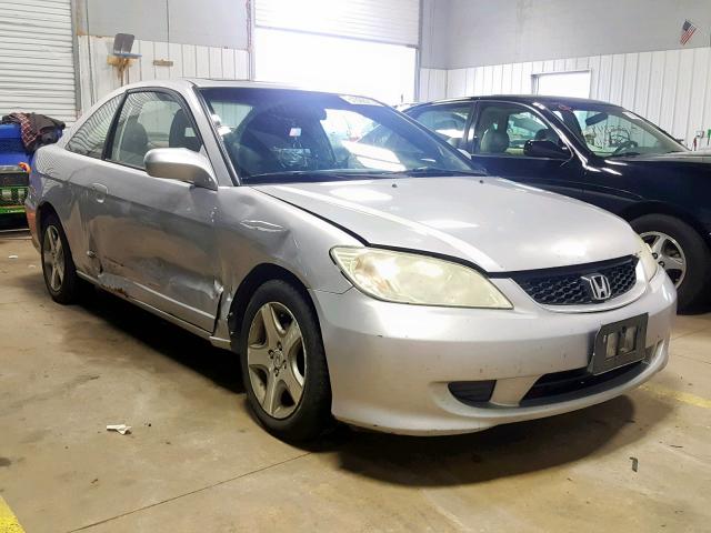 1HGEM22995L046323 - 2005 HONDA CIVIC EX SILVER photo 1