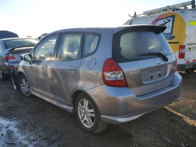 JHMGD37667S007353 - 2007 HONDA FIT S 银色 照片 3