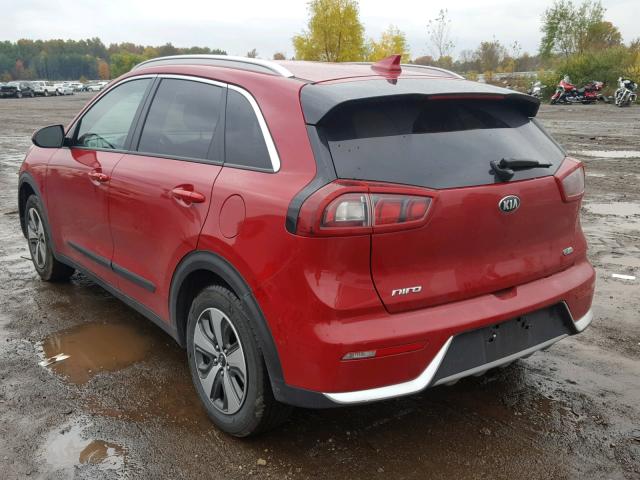 KNDCB3LC8H5076823 - 2017 KIA NIRO FE RED photo 3