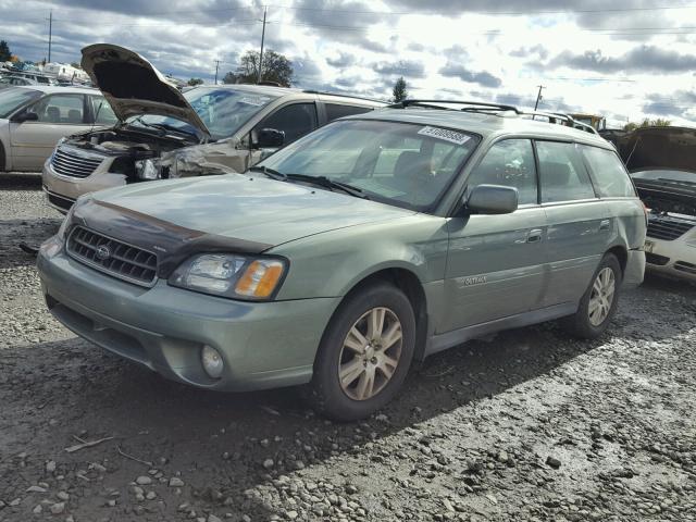 4S3BH815547617563 - 2004 SUBARU LEGACY OUT GREEN photo 2