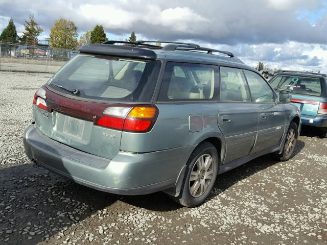 4S3BH815547617563 - 2004 SUBARU LEGACY OUT GREEN photo 4