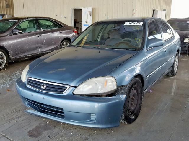 2HGEJ6611YH570037 - 2000 HONDA CIVIC BASE BLUE photo 2