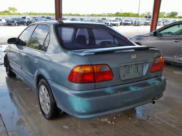 2HGEJ6611YH570037 - 2000 HONDA CIVIC BASE BLUE photo 3