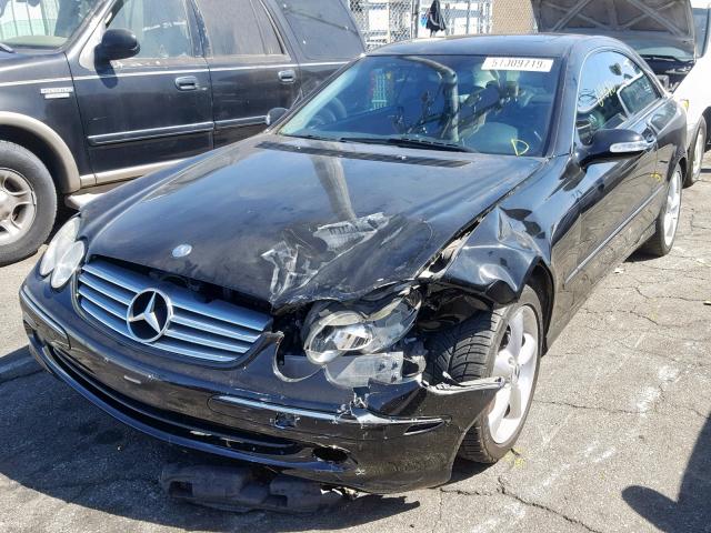 WDBTJ65JX5F123340 - 2005 MERCEDES-BENZ CLK 320C BLACK photo 2