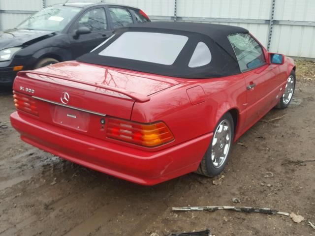 WDBFA76E9SF111275 - 1995 MERCEDES-BENZ SL 600 RED photo 4