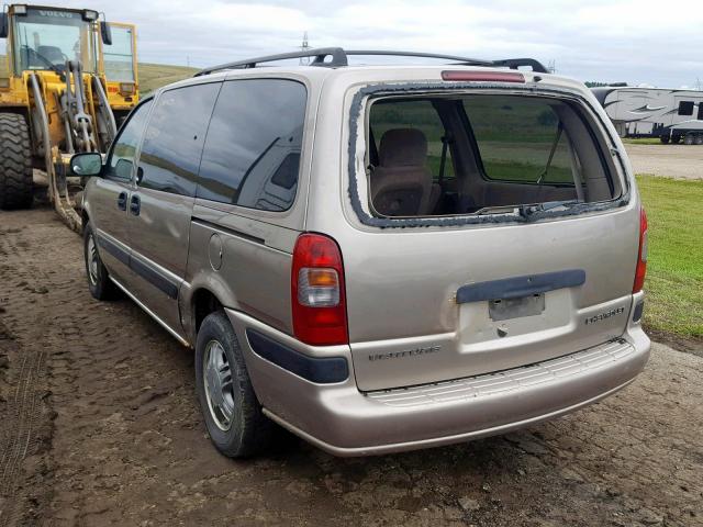 1GNDX03E62D101762 - 2002 CHEVROLET VENTURE GRAY photo 3