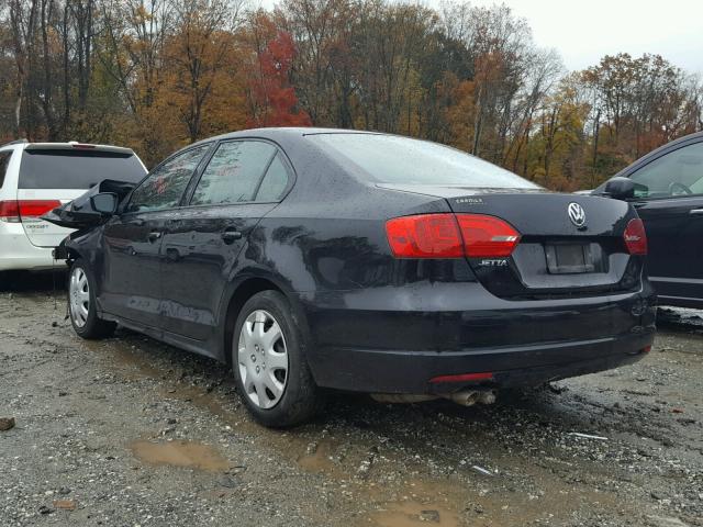 3VW2K7AJ7BM075195 - 2011 VOLKSWAGEN JETTA BASE 黑色 照片 3