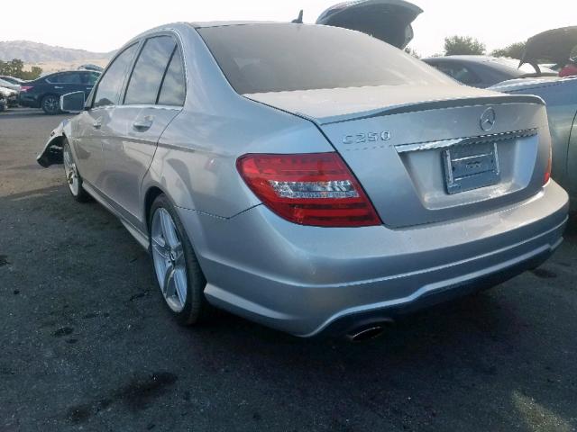 WDDGF4HB8EG234725 - 2014 MERCEDES-BENZ C 250 SILVER photo 3