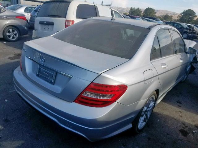 WDDGF4HB8EG234725 - 2014 MERCEDES-BENZ C 250 SILVER photo 4