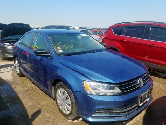 3VW2K7AJ6FM289696 - 2015 VOLKSWAGEN JETTA BASE 蓝色 照片 1