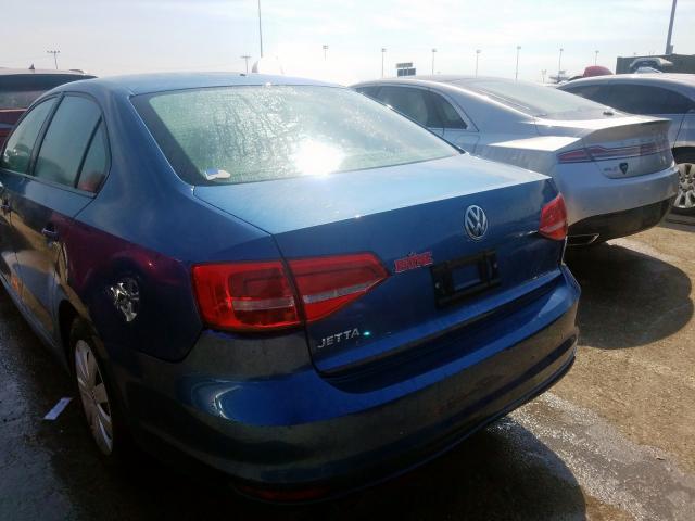 3VW2K7AJ6FM289696 - 2015 VOLKSWAGEN JETTA BASE 蓝色 照片 3